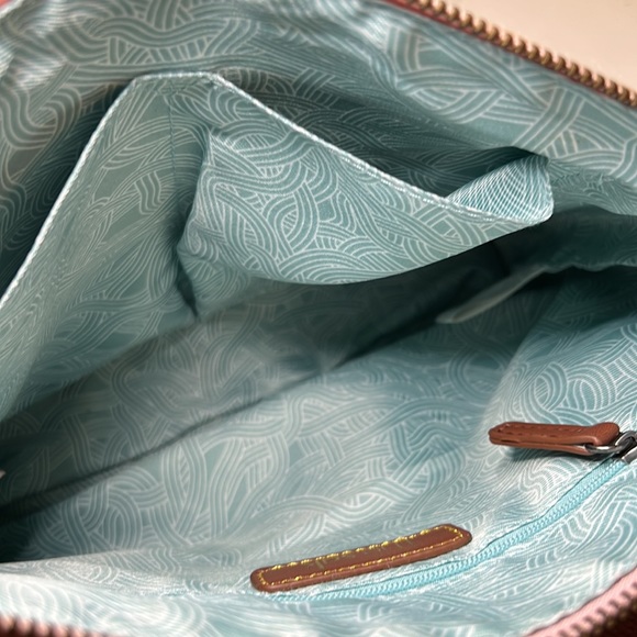 The Sak Baby Pink Leather With Mint Green Lining - Picture 6 of 7